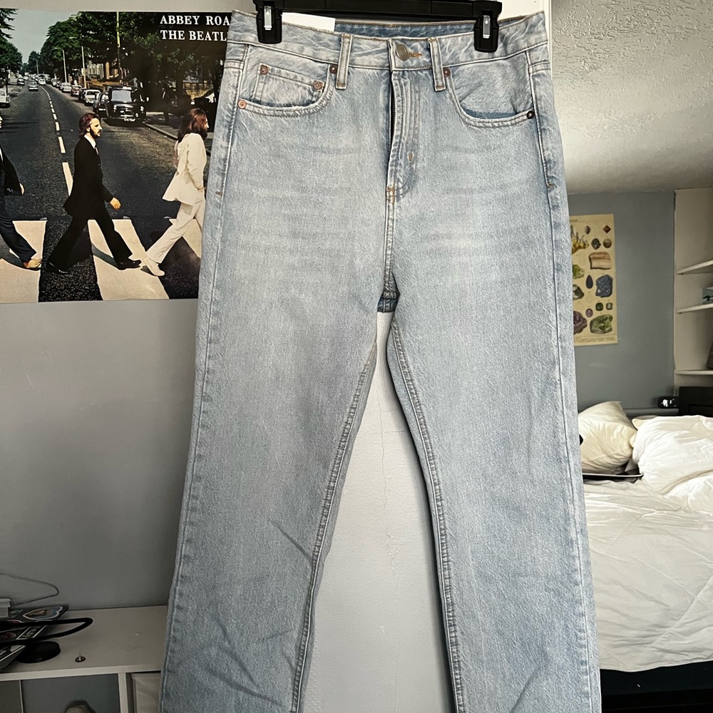 Gianni bini high rise straight leg jeans